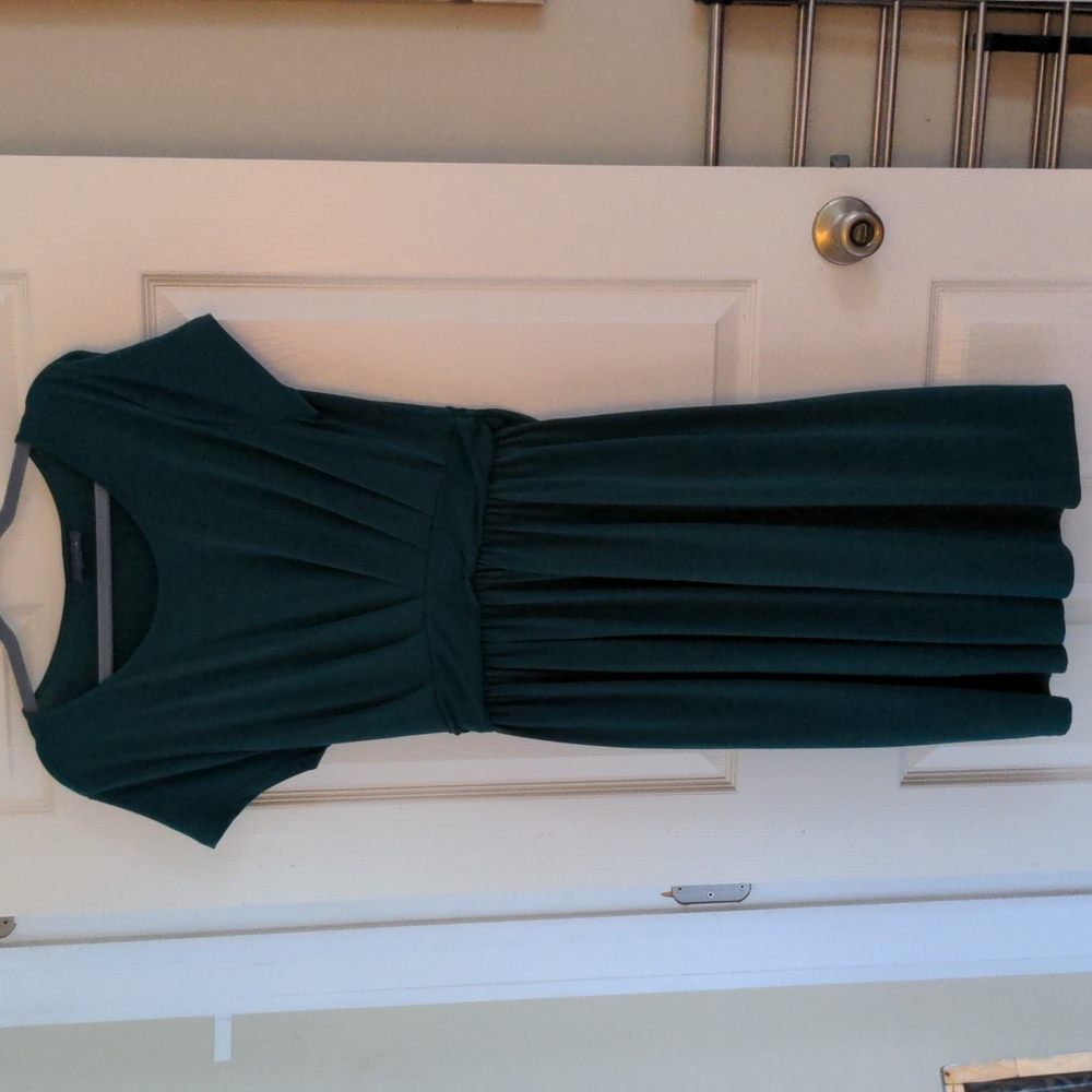 Modcloth green fit and flare dress